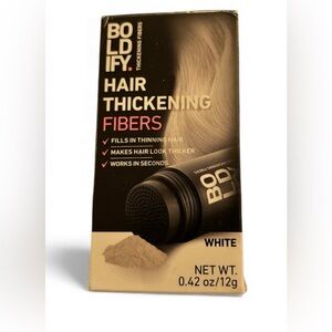 Boldify Hair Thickening Fibers White Powder For Thinning Hair Works Instantly
